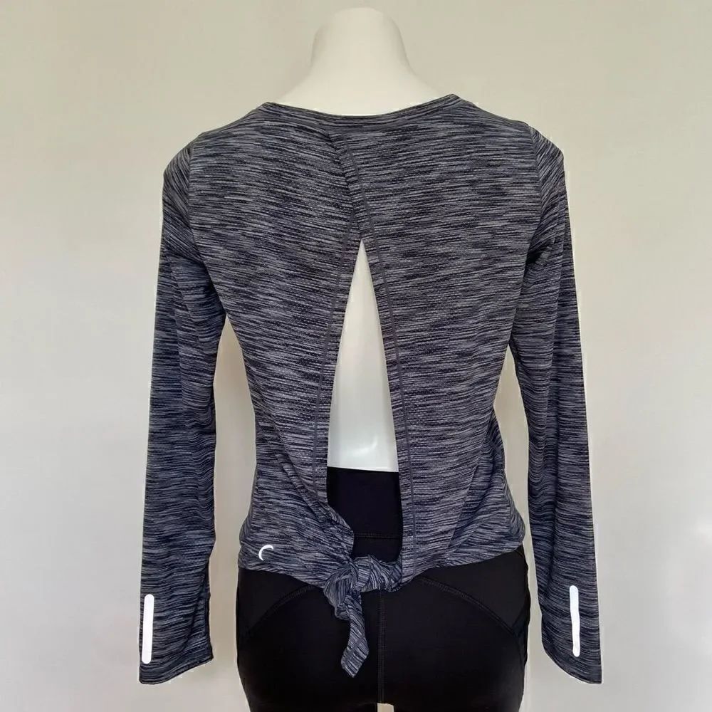 Zyia Active Long Sleeve Open Back Running Top